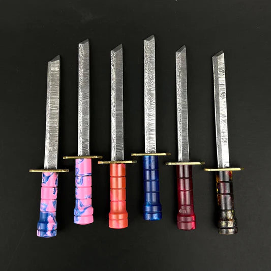 Damascus HK Knives - Damascus Steel Katana Dabber