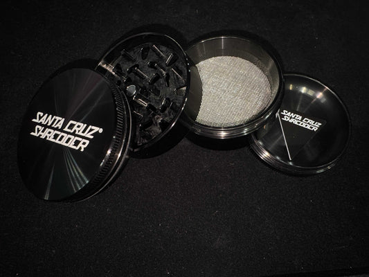 Santa Cruz XL 4-Piece Herb Grinder – Black