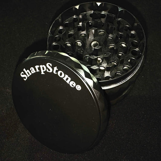 Sharp Stone Black XL Herb Grinder (Diamond Grip Design)