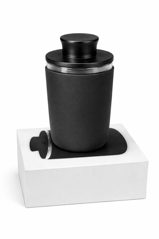 Premium Glass Stash Jar with Protective Silicone Sleeve