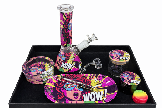 Cookies “WOW” Glass Bong Set