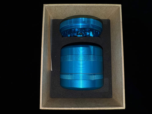 Chrome Crusher 5-Piece Herb Grinder – Blue (Boxed)
