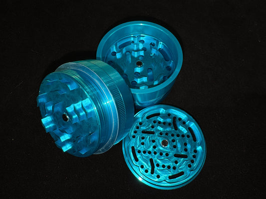 Chrome Crusher 5-Piece Herb Grinder – Blue (Boxed)