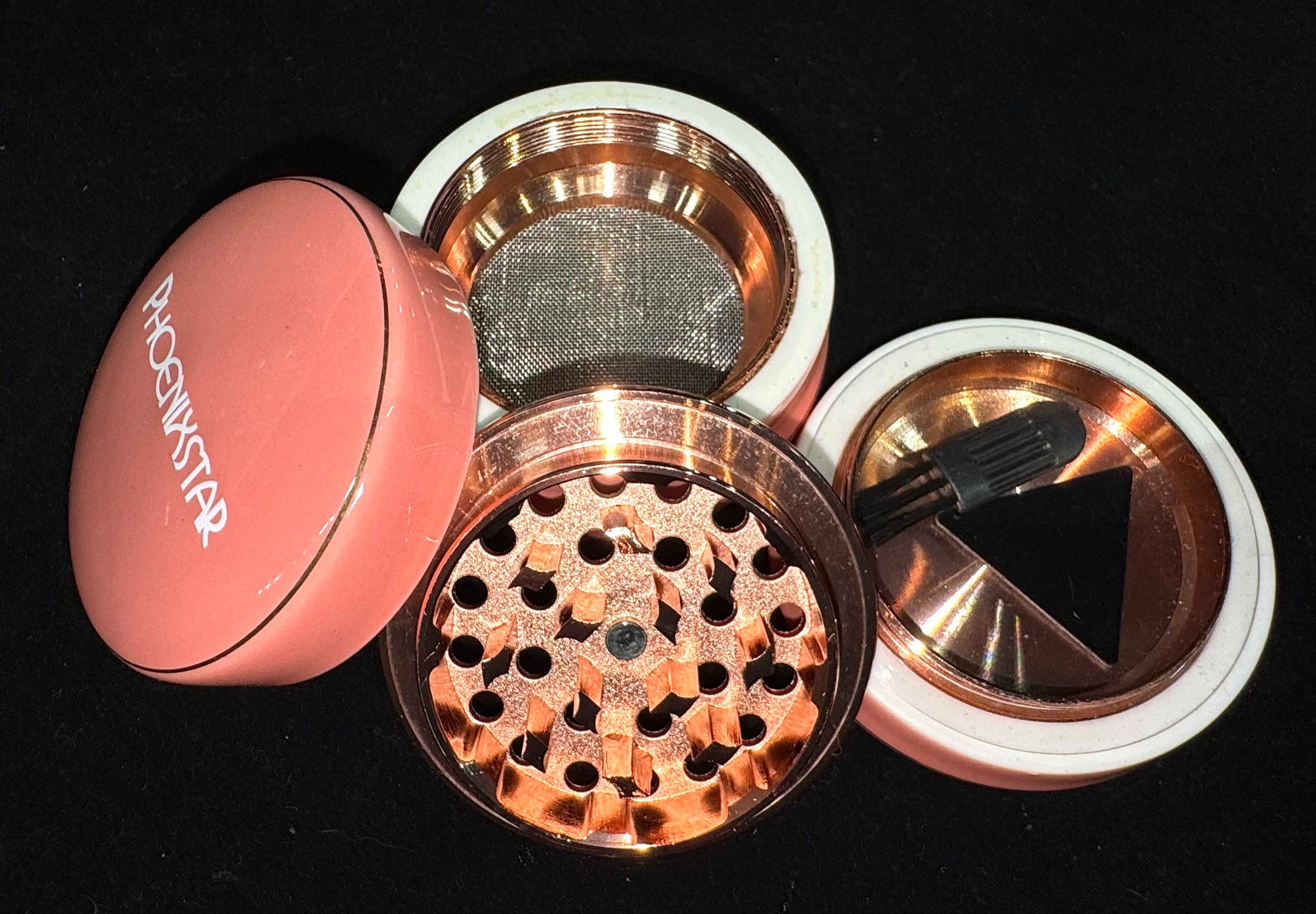 Phoenix Star Ceramic Herb Grinder (Includes Scraper & Brush)